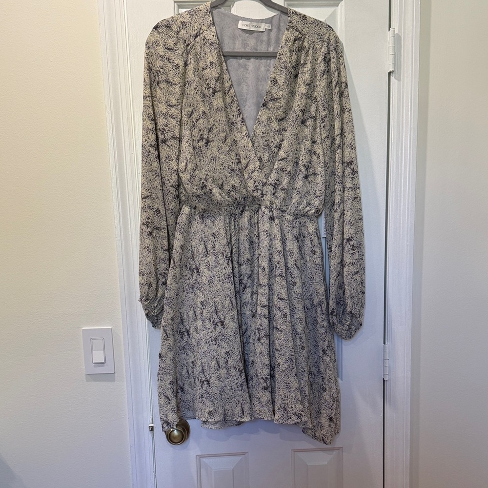 Bloomingdale's Patterned Long Sleeve Dress- New with tags!